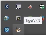 單擊任務欄中的TigerVPN圖標