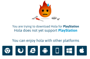 Hola VPN 單擊PlayStation鏈接