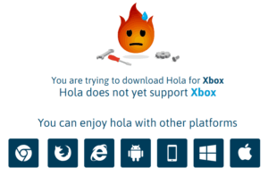 Hola VPN 單擊Xbox鏈接