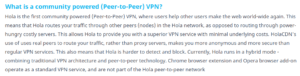 Hola VPN 點對點網絡